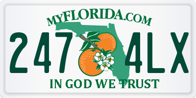FL license plate 2474LX