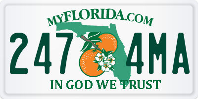 FL license plate 2474MA