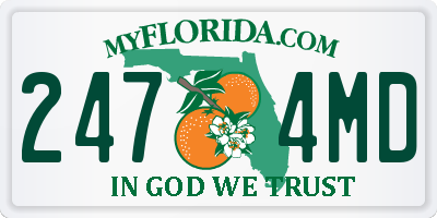 FL license plate 2474MD