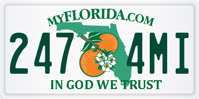 FL license plate 2474MI