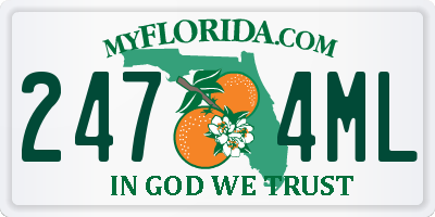 FL license plate 2474ML