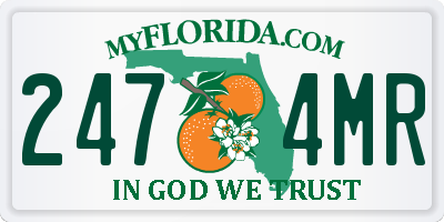 FL license plate 2474MR