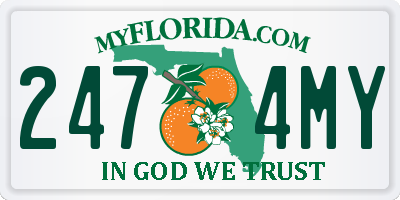 FL license plate 2474MY