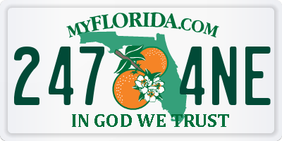 FL license plate 2474NE