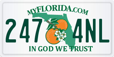 FL license plate 2474NL