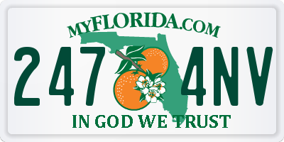 FL license plate 2474NV