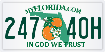 FL license plate 2474OH
