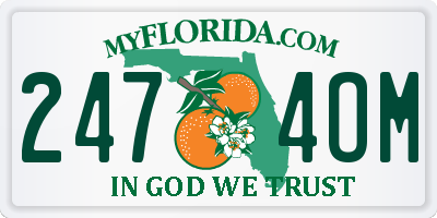 FL license plate 2474OM