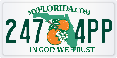 FL license plate 2474PP