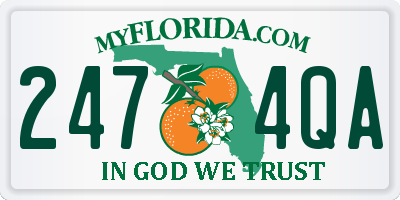 FL license plate 2474QA