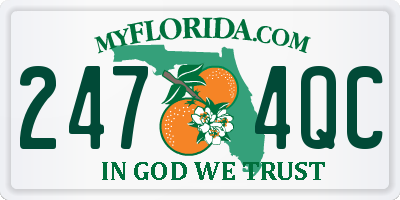 FL license plate 2474QC