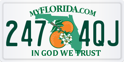 FL license plate 2474QJ