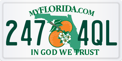 FL license plate 2474QL