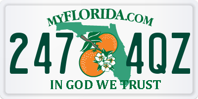 FL license plate 2474QZ