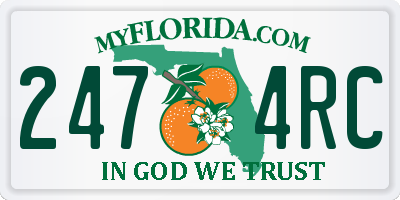 FL license plate 2474RC