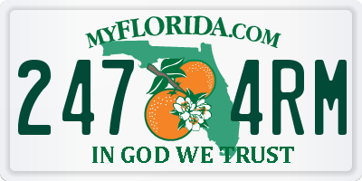 FL license plate 2474RM