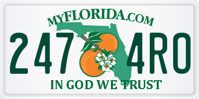 FL license plate 2474RO