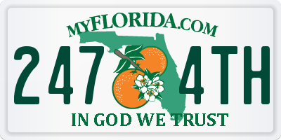 FL license plate 2474TH