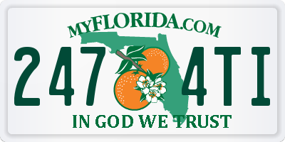 FL license plate 2474TI