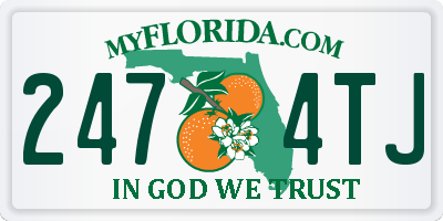 FL license plate 2474TJ