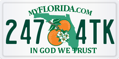 FL license plate 2474TK