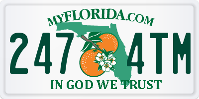 FL license plate 2474TM