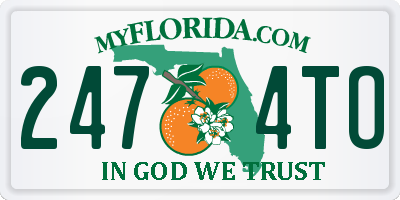 FL license plate 2474TO