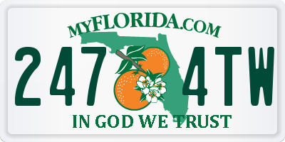 FL license plate 2474TW