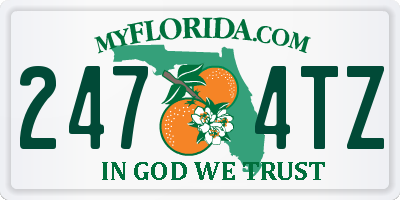 FL license plate 2474TZ