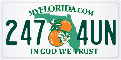 FL license plate 2474UN
