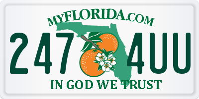 FL license plate 2474UU