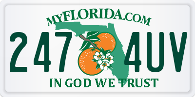 FL license plate 2474UV