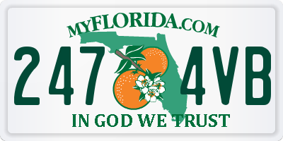 FL license plate 2474VB