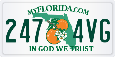 FL license plate 2474VG