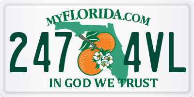 FL license plate 2474VL