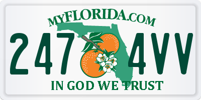 FL license plate 2474VV