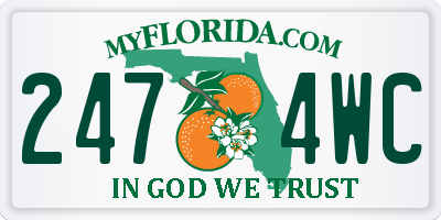 FL license plate 2474WC