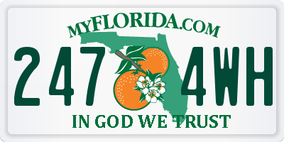 FL license plate 2474WH
