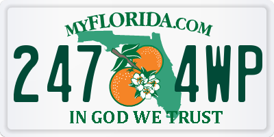 FL license plate 2474WP