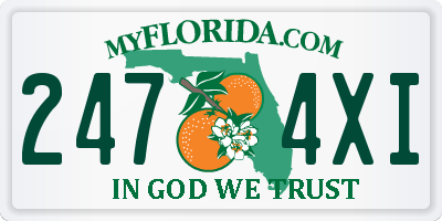 FL license plate 2474XI