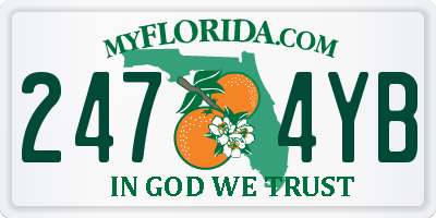 FL license plate 2474YB