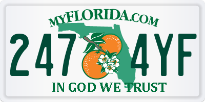 FL license plate 2474YF