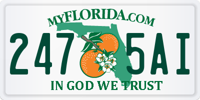 FL license plate 2475AI