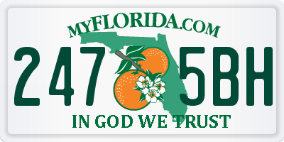 FL license plate 2475BH
