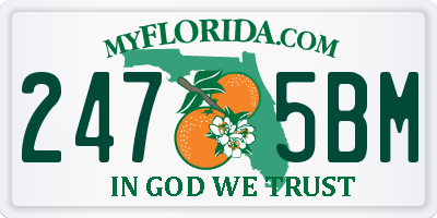 FL license plate 2475BM
