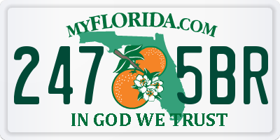 FL license plate 2475BR