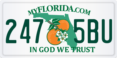 FL license plate 2475BU