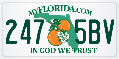FL license plate 2475BV