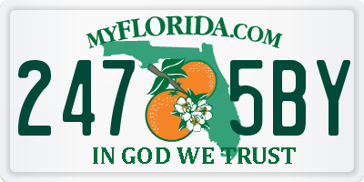 FL license plate 2475BY