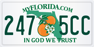 FL license plate 2475CC